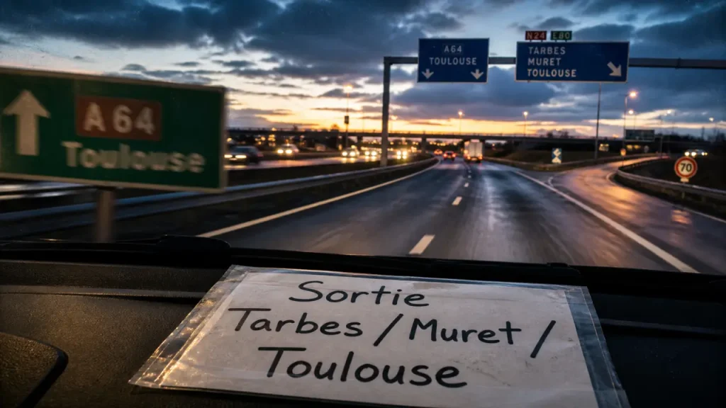 Autoroute Tarbes Toulouse sorties vers Muret, Dax et grands axes