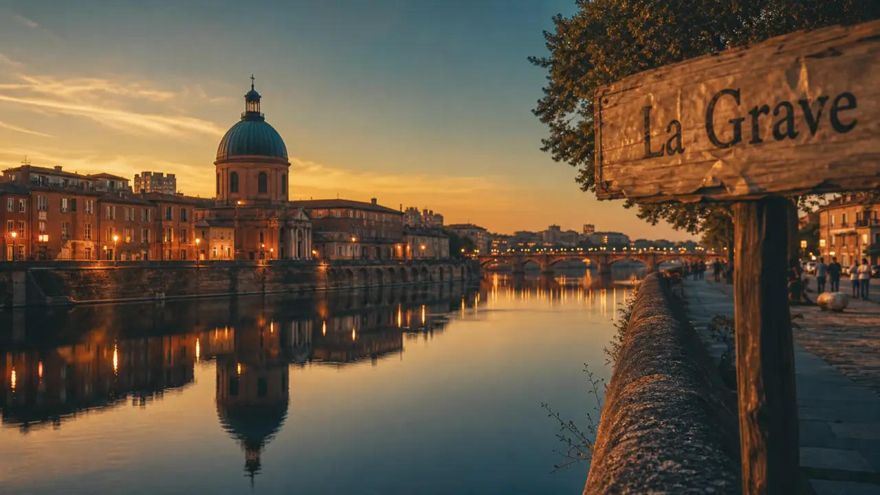 Chapelle de la grave Toulouse : dôme rose au-dessus de la Garonne