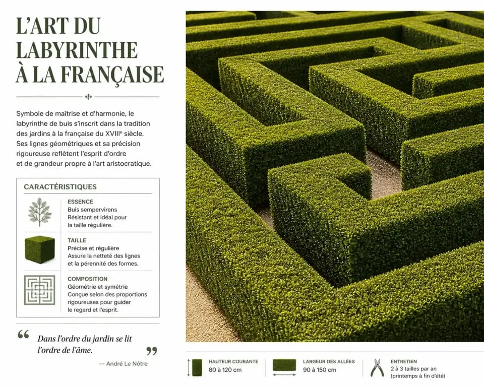 Labyrinthe du château de Merville, jardin historique