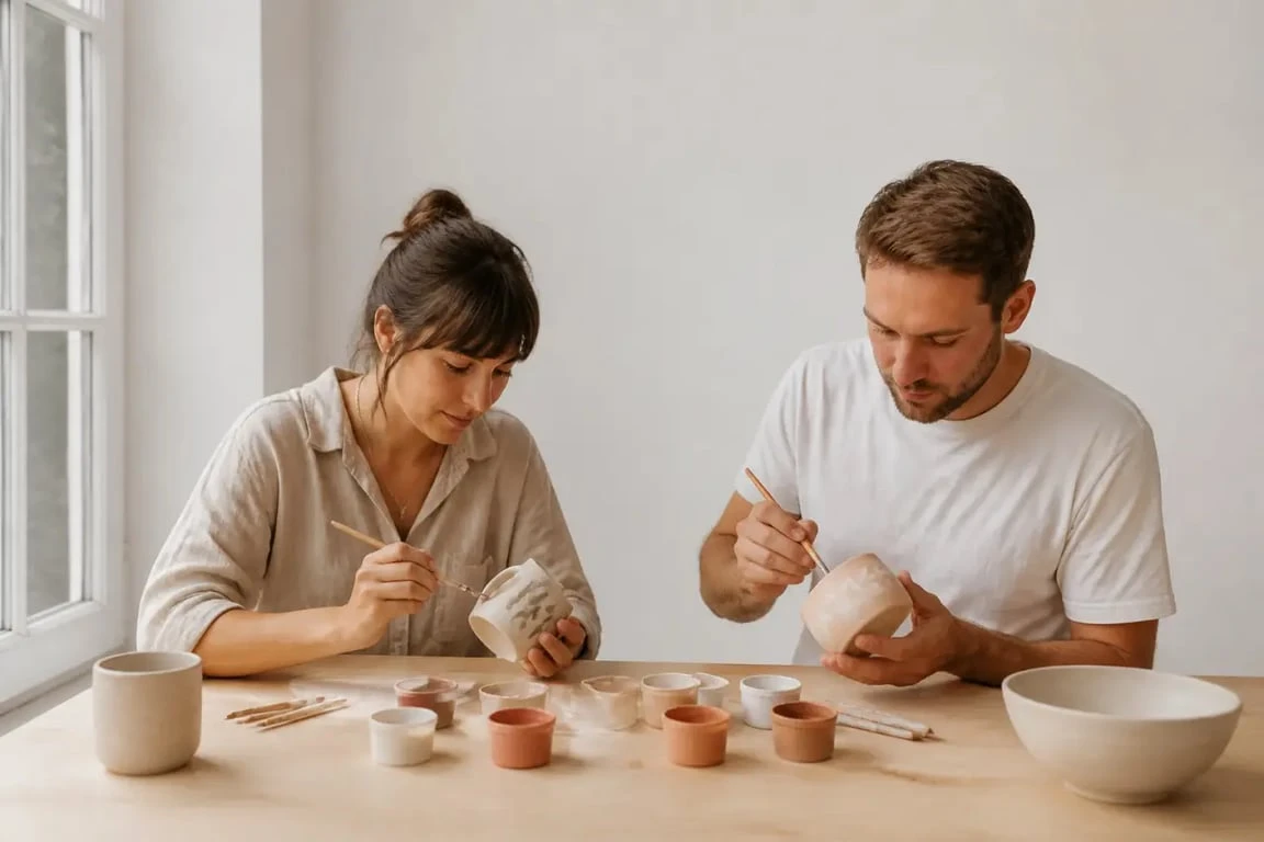 ceramique toulouse : atelier de peinture sur céramique dans un café convivial à Toulouse