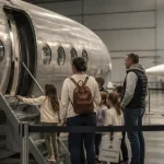 Musée de l'aviation Toulouse : visiteurs devant une cabine d’avion et le nez de Concorde à Aeroscopia