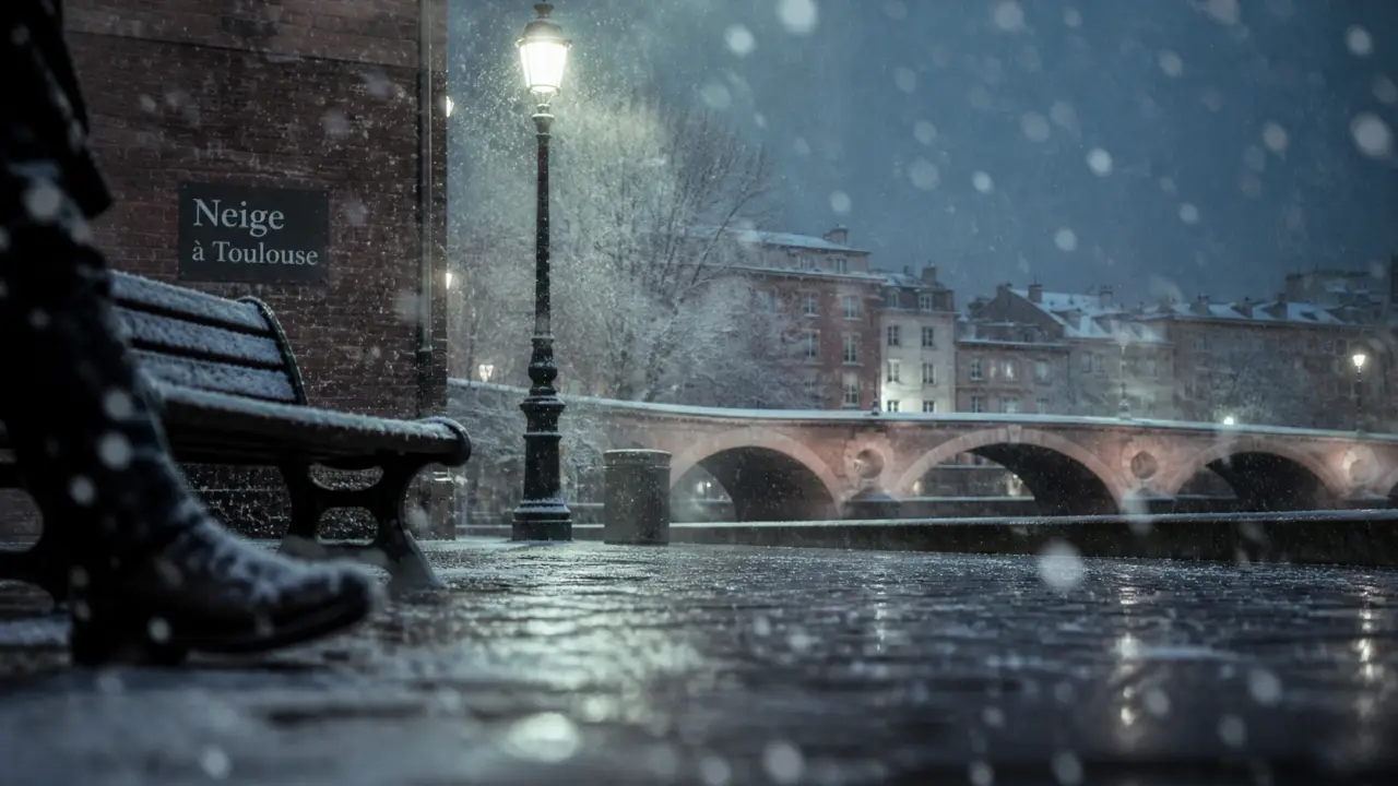 Neige Toulouse : flocons sur les quais de la Garonne, centre-ville