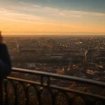 Point de vue toulouse depuis Pech-David sur la Garonne au coucher du soleil