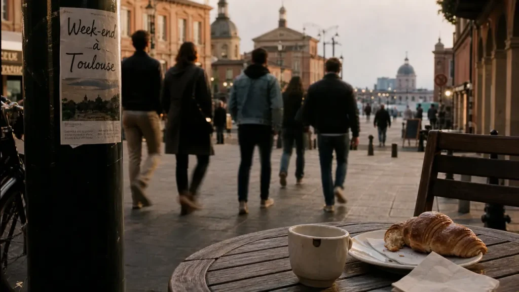 Que faire ce week-end Toulouse : groupe vers la Place du Capitole, terrasse et Garonne