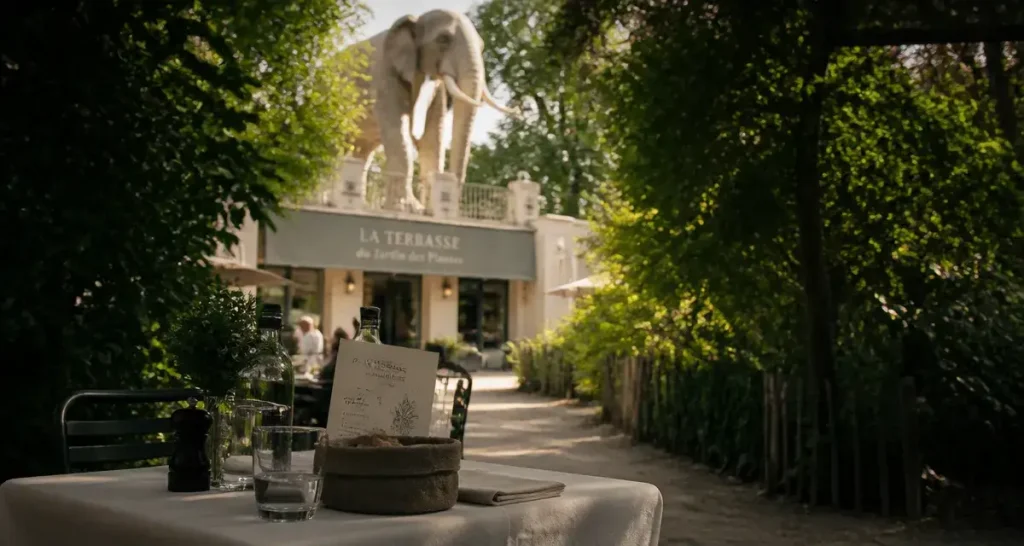 restaurant museum toulouse : déjeuner en terrasse ombragée au Muséum