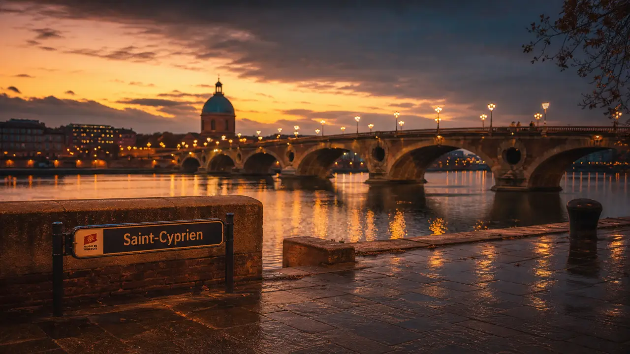 saint cyprien toulouse : Pont-Neuf et Garonne, rive gauche