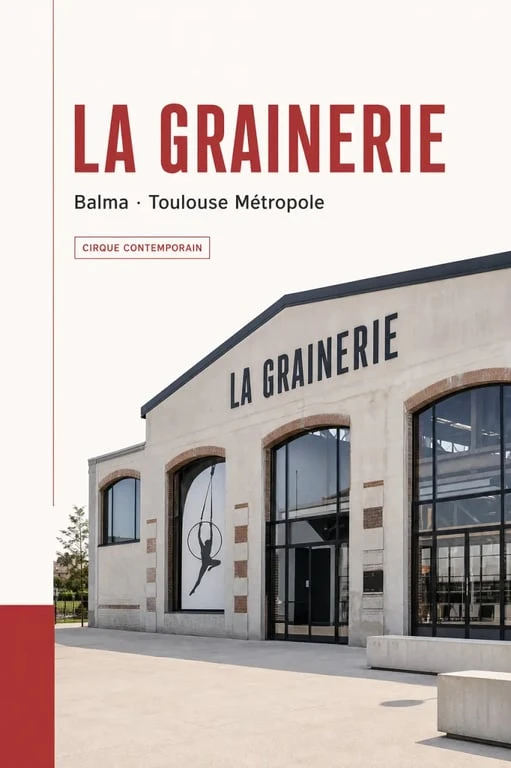 La Grainerie Toulouse, vue du lieu culturel dédié aux arts du cirque à Balma