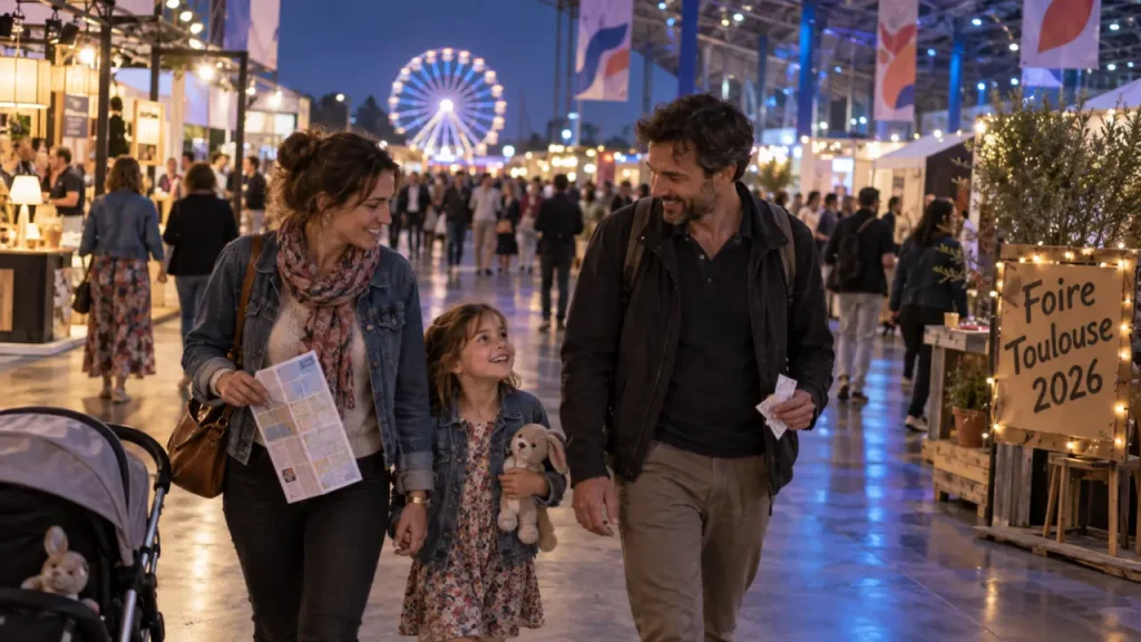 Foire de toulouse 2026 au MEETT : grande roue et visiteurs